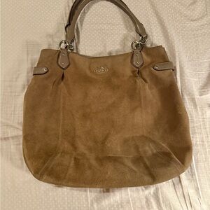 Coach Suede Tan Shoulder Bag